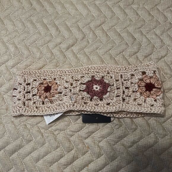 Lucky brand headband knitted cream and pink purple nwt - Picture 2 of 3